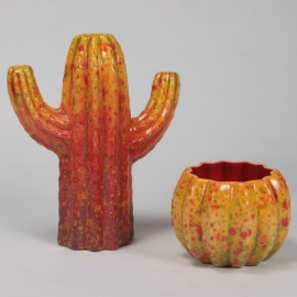 Ceramic Bisque Saguaro Cactus Vase